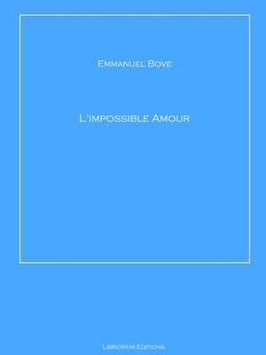 cover image of L'impossible Amour